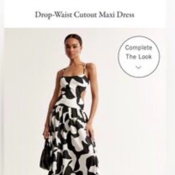 Abercrombie & Fitch Black and White Maxi Dress - Picture 2 of 14